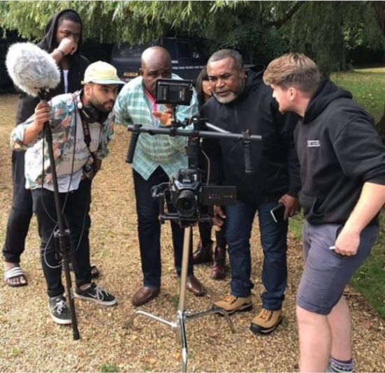 Zack-Orji-on-set-of-Just-One-Blood